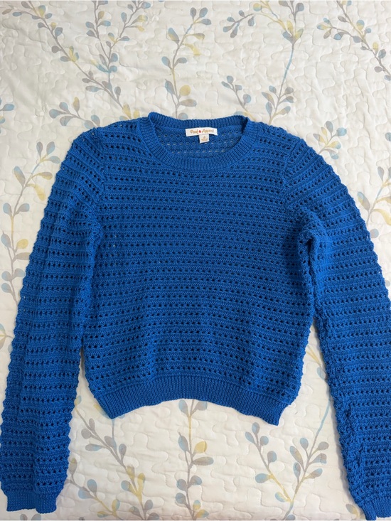 Pool Apparel Sweaters - Knit Crewneck Sweater in Cobalt Blue by Madewell